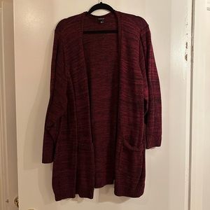 Torrid Red and Black Knit Cardigan Size 5